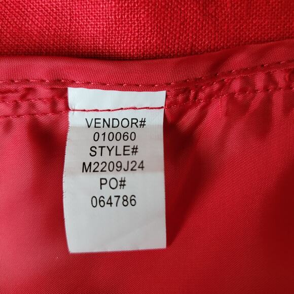 Multiples 100% Linen Moto Jacket Size S Red Statement Street Style Transitional - Picture 8 of 9